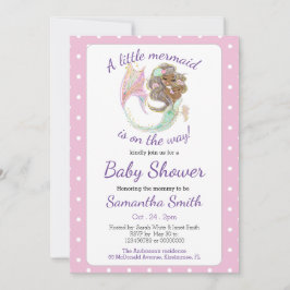 Mermaid Future Mama Babydusche. Unter dem Meer. Einladung