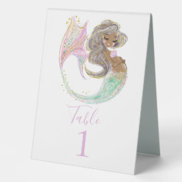 Mermaid Future Mama Babydusche. Unter dem Meer. Ta Tischaufsteller