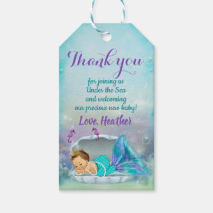Mermaid Gastgeschenk Under Sea Danke Tags Geschenkanhänger