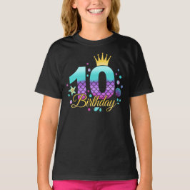 Mermaid Geburtstag 10. Geburtstag T-Shirt