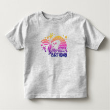 Mermaid Geburtstag Kleinkind T - Shirts