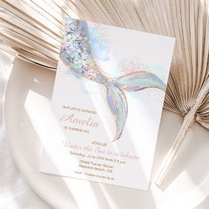 Mermaid Geburtstagsfeier - unter dem Meer Einladung