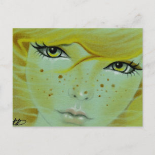Mermaid Gesichtsprossen Freckles Postcard Postkarte