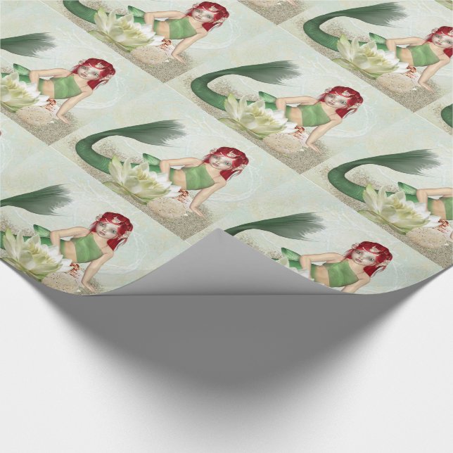 Mermaid Gift Wrap, Packpapier Rolle (Ecke)