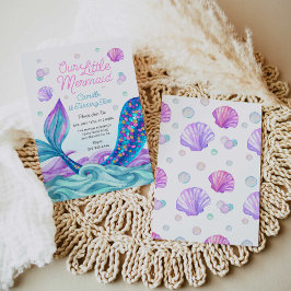 Mermaid Girl Birthday Party Einladung