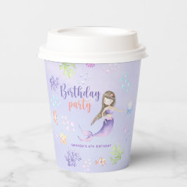 Mermaid Girl Birthday Party Pappbecher