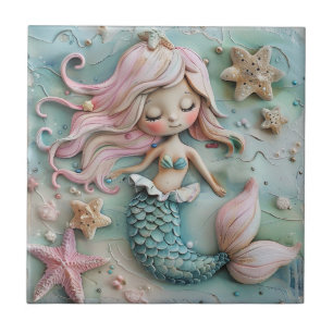 Mermaid Girl Ocean Fliese