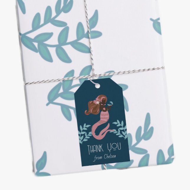 Mermaid Girls Birthday Party Geschenkanhänger (Von Creator hochgeladen)