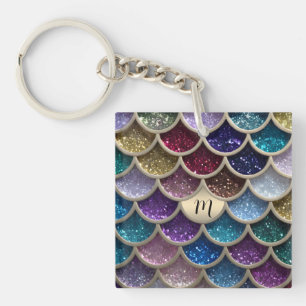 Mermaid Glam Glitzer Scales Schlüsselanhänger