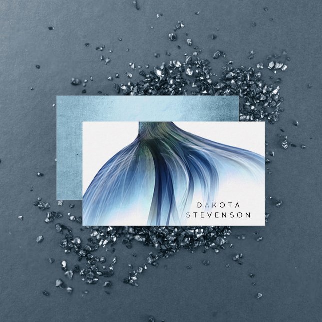 Mermaid Glam Schwanz | Dusty Ice Blue Luster Brand Visitenkarte (Von Creator hochgeladen)