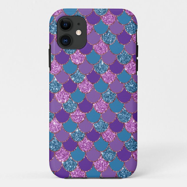 Mermaid-Glitzer-Design - Persönlich gestalten Case-Mate iPhone Hülle (Rückseite)