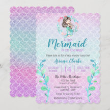 Mermaid Glitzer Pink Lila Blue Girls Babydusche