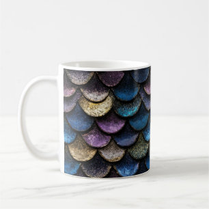 Mermaid Glitzer Scale Muster Kaffeetasse