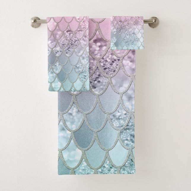 Mermaid Glitzer Scales #2 Badhandtuch Set (Insitu)