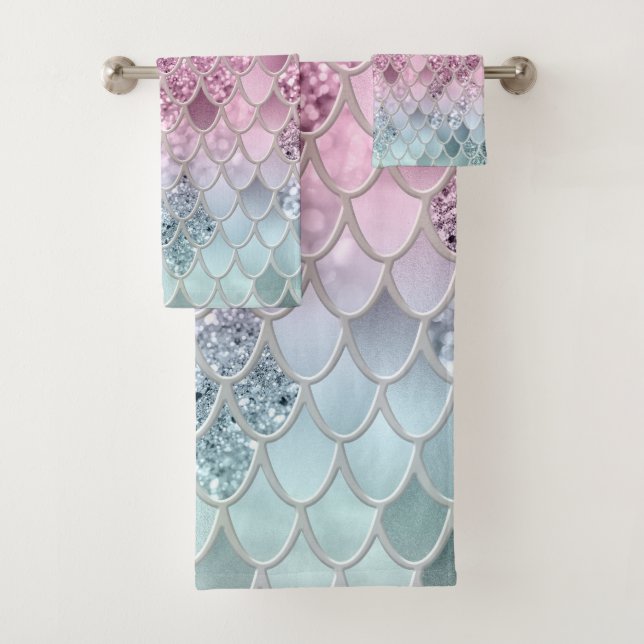 Mermaid Glitzer Scales #2a (Imitate Glitzer) #shin Badhandtuch Set (Insitu)