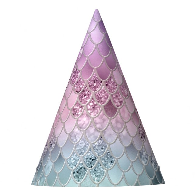 Mermaid Glitzer Scales #2a (Imitate Glitzer) #shin Partyhütchen (Vorderseite)