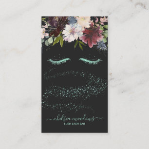 Mermaid Glitzer Signature Floral Eyelash Visitenkarte