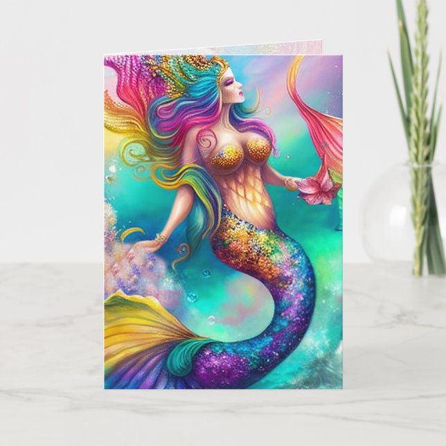 Mermaid Grafikkarte Karte (Vorderseite)