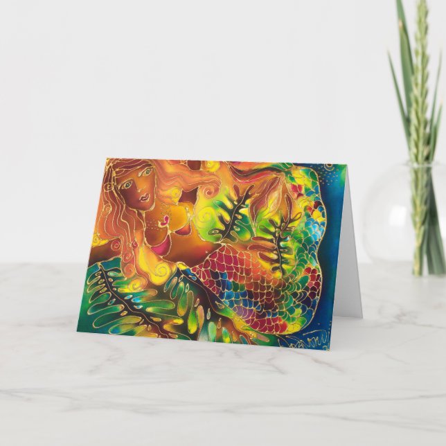 MERMAID GREETING CARD KARTE (Vorderseite)