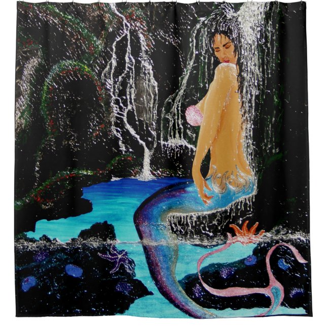 Mermaid Grotto Duschvorhang (Vorderseite)