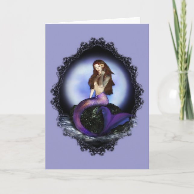 Mermaid Grußkarte glauben Karte (Vorderseite)