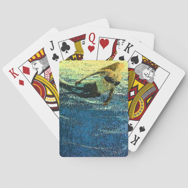 Mermaid grüßt die Morgendämmerung Spielkarten (Rückseite)