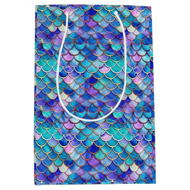 Mermaid Hartglas Mittlere Geschenktüte (Vorderseite)