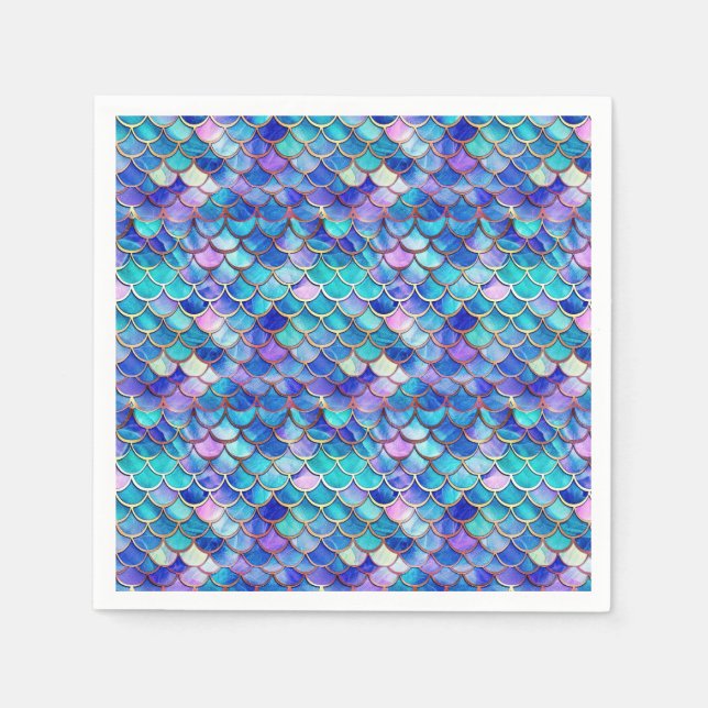 Mermaid Hartglas Serviette (Vorderseite)