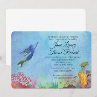 Mermaid Hochzeitseinladungen Einladung