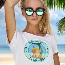 MERMAID HOHER SCHWANZ "NAME YOUR BEACH" T - Shirt