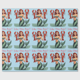 Mermaid Holding Lobsters Thunder_Cove Geschenkpapier