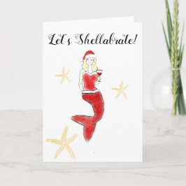Mermaid Holiday Card Feiertagskarte
