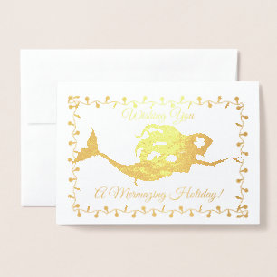 Mermaid Holiday Card Folienkarte