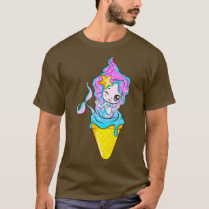Mermaid Ice Cream Cone Niedlich Magische Mythische T-Shirt
