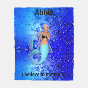Mermaid - Ich glaube an Mermaids Fleece Blanket