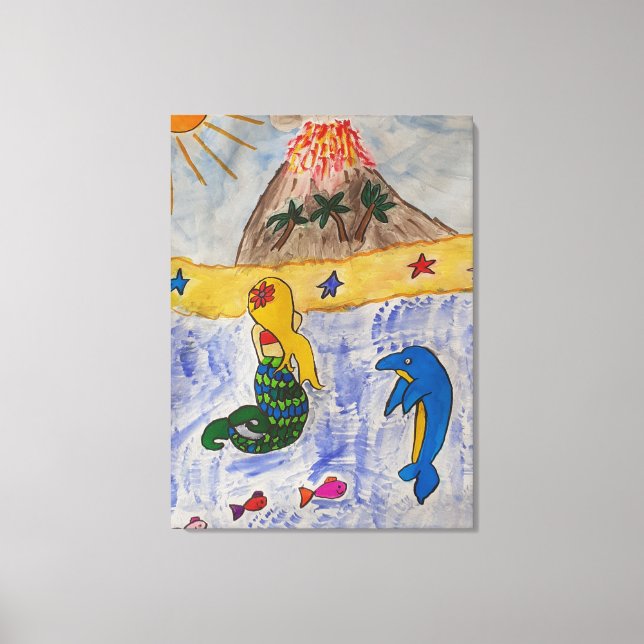 Mermaid-Insel Leinwanddruck (Vorderseite)