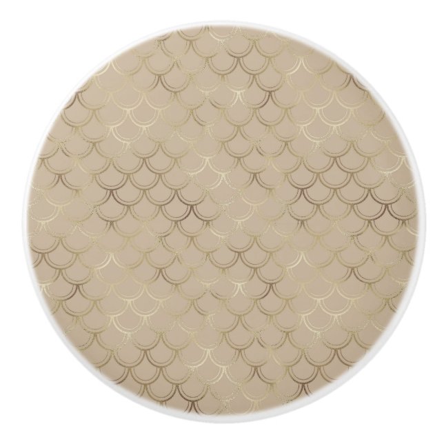 MERMAID INSPIRIERT NEUTRAL CUSTOM KERAMIKKNAUF (Vorderseite)