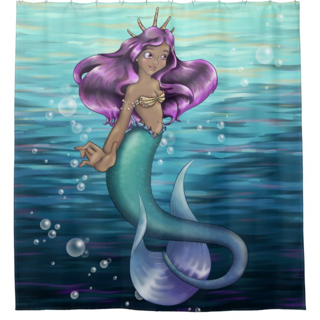 Mermaid Iole Duschvorhang (Vorderseite)