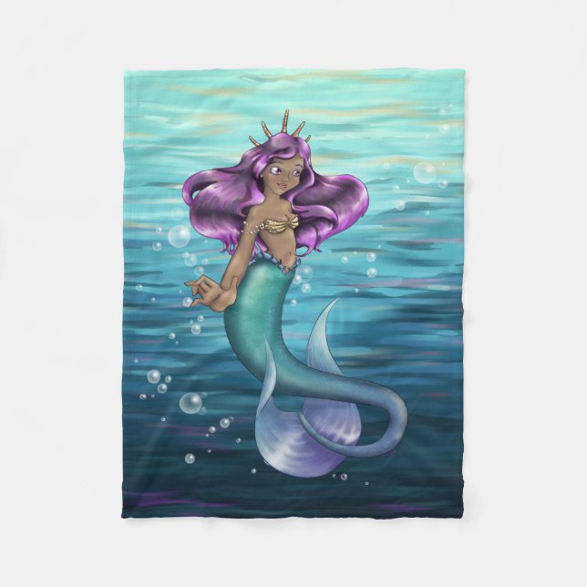 Mermaid Iole Fleecedecke (Vorderseite)