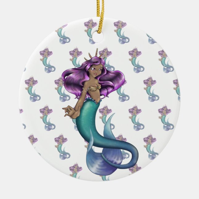 Mermaid Iole Keramik Ornament (Vorne)