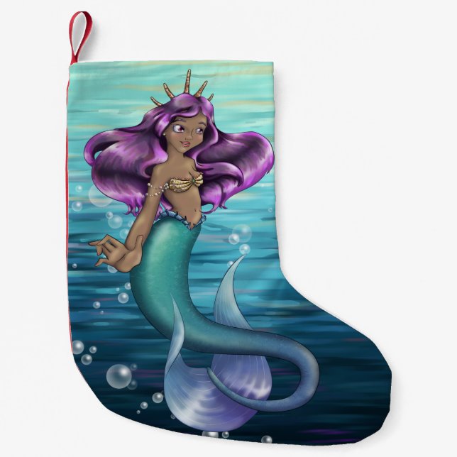 Mermaid Iole Kleiner Weihnachtsstrumpf (Vorderseite)