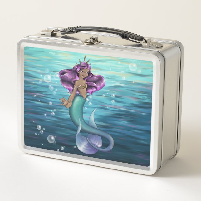 Mermaid Iole Metall Brotdose (Vorderseite)