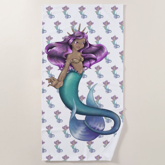 Mermaid Iole Strandtuch (Vorderseite)