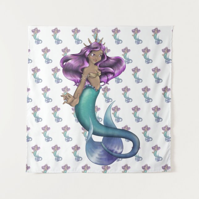 Mermaid Iole Wandteppich (Vorderseite)