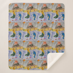 Mermaid Island Sherpa Blanket Sherpadecke