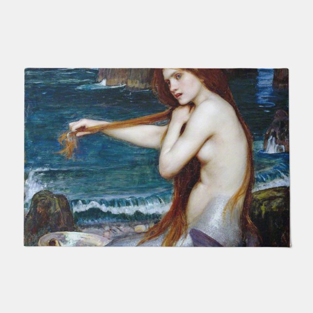 Mermaid, John William Waterhouse Fußmatte (Vorderseite)