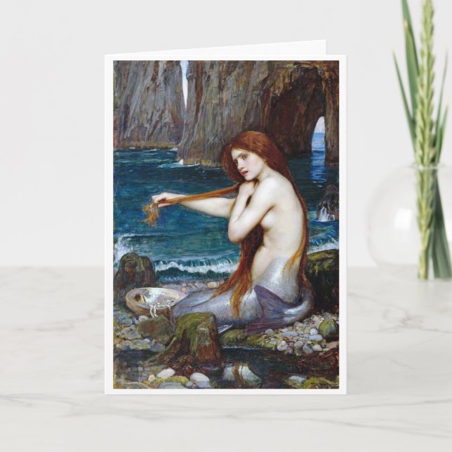 Mermaid, John William Waterhouse Karte (Vorderseite)