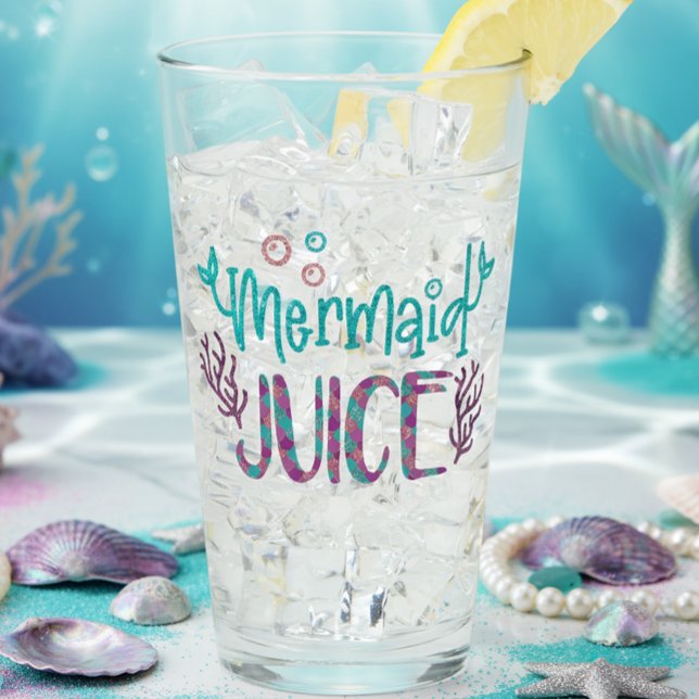 Mermaid Juice Beer Drink Glass Pint Glitzer Glas (Von Creator hochgeladen)