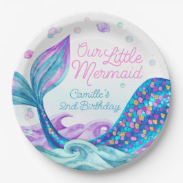 Mermaid Kindergeburtstag Party Pappteller