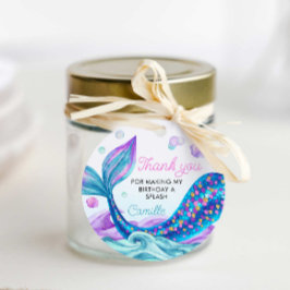 Mermaid Kindergeburtstag Vielen Dank Geschenkanhänger